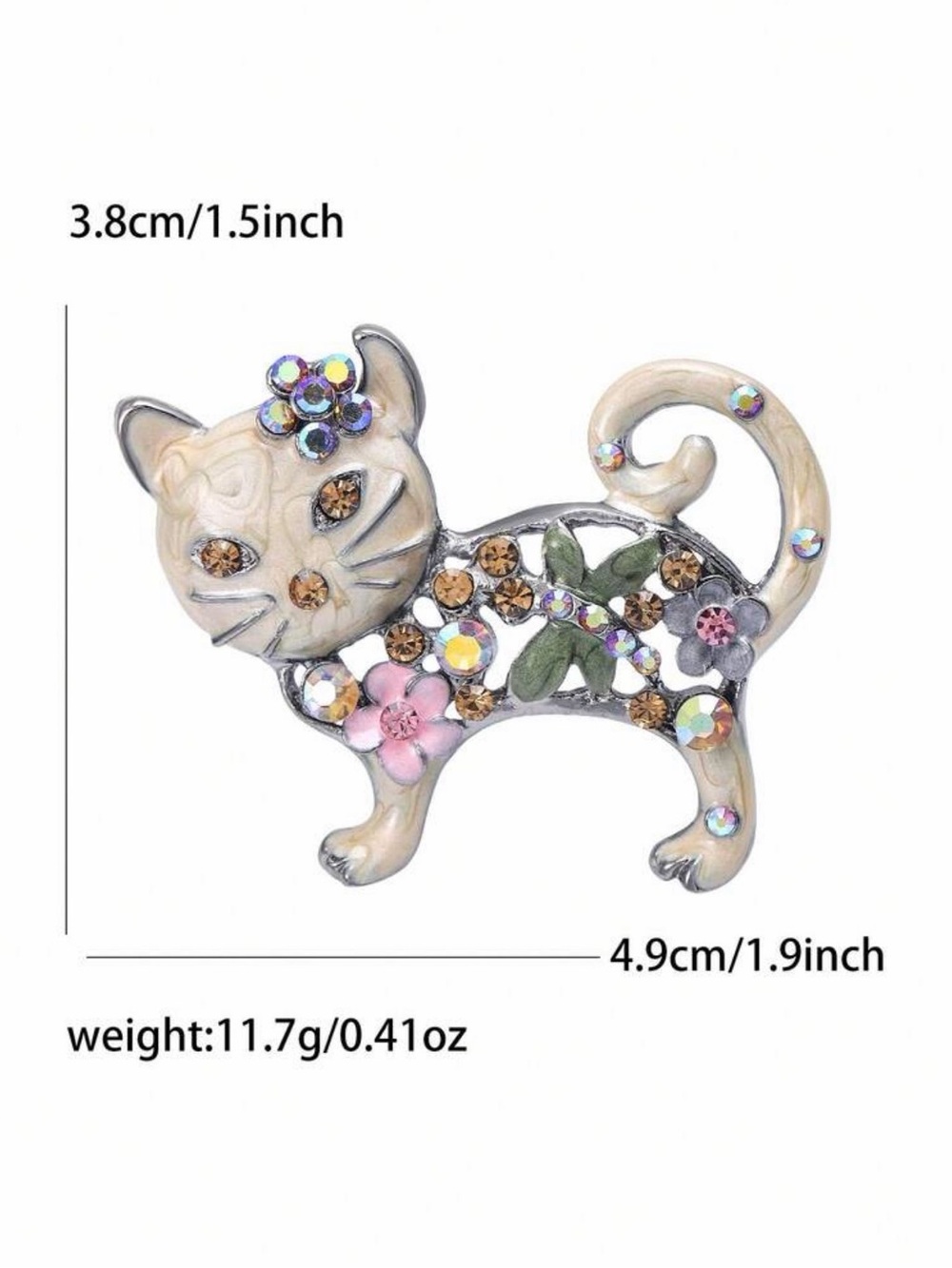 Cat Brooch - Picture 3 of 3